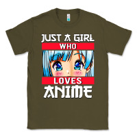 Army Green just a girl who loves anime japanese cute Classic Tee - artisFamous