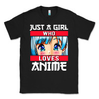 Black just a girl who loves anime japanese cute Classic Tee - artisFamous