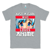 Heather Grey just a girl who loves anime japanese cute Classic Tee - artisFamous