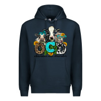 Navy ocd obsessive cow disorder Premium Hoodie - AdoDesignShop