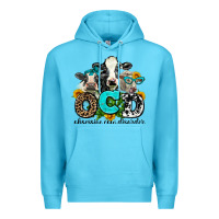Ocean Blue ocd obsessive cow disorder Premium Hoodie - AdoDesignShop