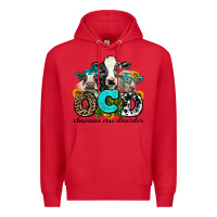 Red ocd obsessive cow disorder Premium Hoodie - AdoDesignShop