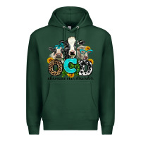 Sports Green ocd obsessive cow disorder Premium Hoodie - AdoDesignShop