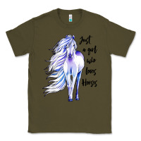 Army Green just a girl who loves horses Classic Tee - artisFamous