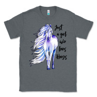 Charcoal Heather just a girl who loves horses Classic Tee - artisFamous