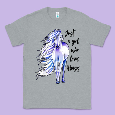 Just A Girl Who Loves Horses Classic Tee Designed By Artisfamous
