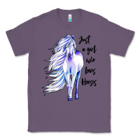 Lavender just a girl who loves horses Classic Tee - artisFamous