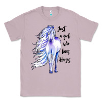 Lilac just a girl who loves horses Classic Tee - artisFamous