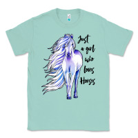 Seafoam just a girl who loves horses Classic Tee - artisFamous