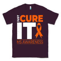 Plum just cure it ms multiple sclerosis awareness Classic Tee - artisFamous