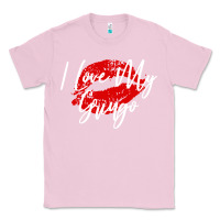 Bubblegum Pink kiss lips i love my gringo wife girlfriend premium Classic Tee - artisFamous