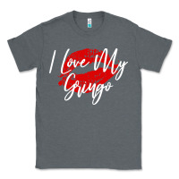 Charcoal Heather kiss lips i love my gringo wife girlfriend premium Classic Tee - artisFamous