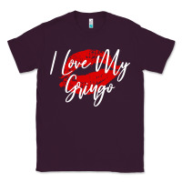 Plum kiss lips i love my gringo wife girlfriend premium Classic Tee - artisFamous