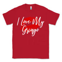 Red kiss lips i love my gringo wife girlfriend premium Classic Tee - artisFamous