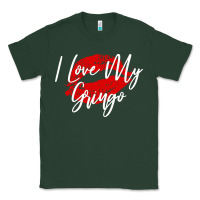 Sports Green kiss lips i love my gringo wife girlfriend premium Classic Tee - artisFamous