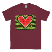 Burgundy Watermelon Heart Classic Tee - artisFamous
