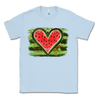 Dusty Blue Watermelon Heart Classic Tee - artisFamous