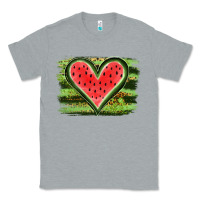 Heather Grey Watermelon Heart Classic Tee - artisFamous