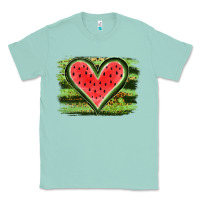 Seafoam Watermelon Heart Classic Tee - artisFamous