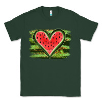 Sports Green Watermelon Heart Classic Tee - artisFamous
