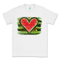 White Watermelon Heart Classic Tee - artisFamous