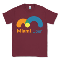 Burgundy miami open Classic Tee - artisFamous