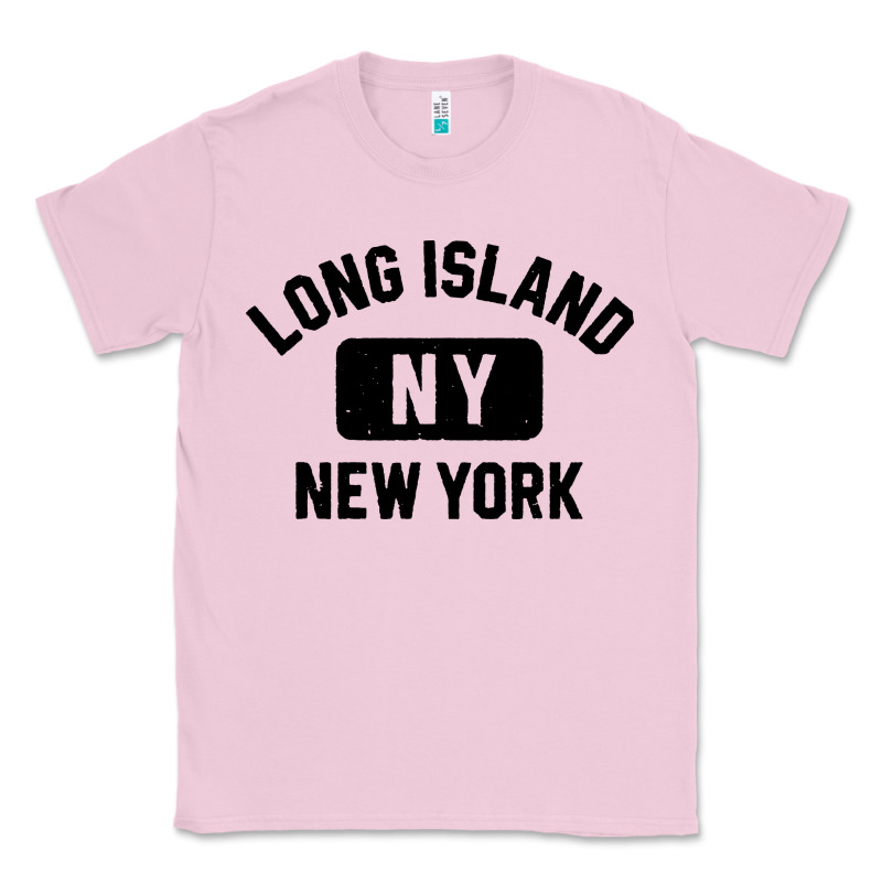 Long Island Ny Gym Style Distressed Amber Print Classic Tee by artisFamous | Teevron