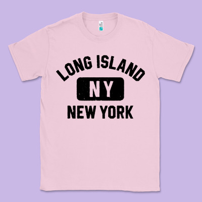 Long Island Ny Gym Style Distressed Amber Print Classic Tee Designed By Artisfamous