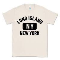 Natural long island ny gym style distressed amber print Classic Tee - artisFamous