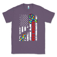 Lavender mens distressed dinosaur autism dad usa flag Classic Tee - artisFamous
