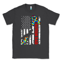 Smoke mens distressed dinosaur autism dad usa flag Classic Tee - artisFamous