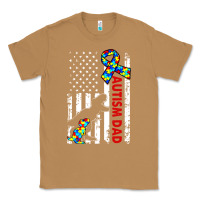 Toasted Coconut mens distressed dinosaur autism dad usa flag Classic Tee - artisFamous