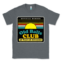 Charcoal Heather mens old balls club 40 years awesome Classic Tee - artisFamous