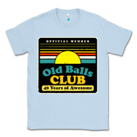 Dusty Blue mens old balls club 40 years awesome Classic Tee - artisFamous