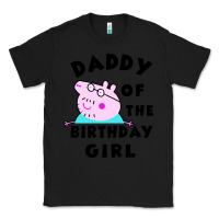 Black mens peppa pig daddy of the birthday Classic Tee - artisFamous