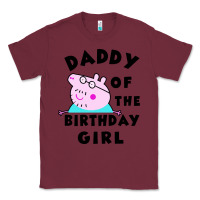 Burgundy mens peppa pig daddy of the birthday Classic Tee - artisFamous