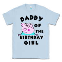 Dusty Blue mens peppa pig daddy of the birthday Classic Tee - artisFamous