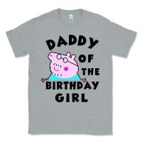 Heather Grey mens peppa pig daddy of the birthday Classic Tee - artisFamous
