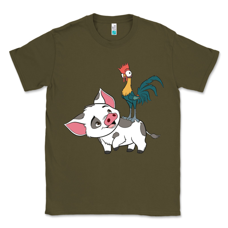 Hei Hei Rooster And Pig Funny Cartoon Classic Tee by artisFamous | Teevron