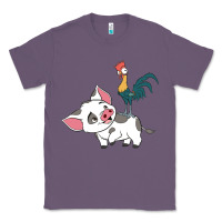 Lavender hei hei rooster and pig funny cartoon Classic Tee - artisFamous