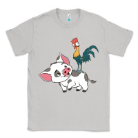 Moon Dust hei hei rooster and pig funny cartoon Classic Tee - artisFamous