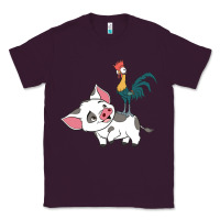 Plum hei hei rooster and pig funny cartoon Classic Tee - artisFamous