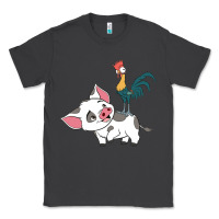 Smoke hei hei rooster and pig funny cartoon Classic Tee - artisFamous