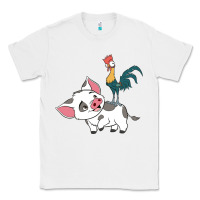 White hei hei rooster and pig funny cartoon Classic Tee - artisFamous