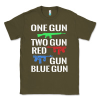 Army Green one gun two gun red gun blue gun Classic Tee - artisFamous