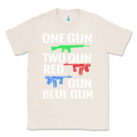Natural one gun two gun red gun blue gun Classic Tee - artisFamous