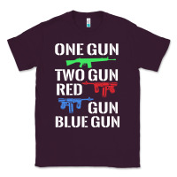 Plum one gun two gun red gun blue gun Classic Tee - artisFamous