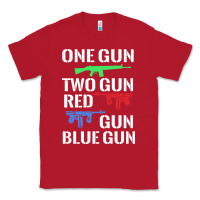 Red one gun two gun red gun blue gun Classic Tee - artisFamous