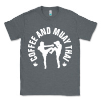 Charcoal Heather caffè e muay thai divertente Classic Tee - artisFamous