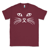 Burgundy cat face Classic Tee - artisFamous
